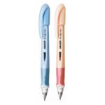 Hauser Inx Grip-it Fountain Pen | Ergonomically Aesthetic Designed for Firm Grip | Pastel Body Colors | 3 Ink Cartridges & 1 Ink Converter | Blue Ink, Pack of 2 (Body Color May Vary)