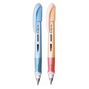 Hauser Inx Grip-it Fountain Pen | Ergonomically Aesthetic Designed for Firm Grip | Pastel Body Colors | 3 Ink Cartridges & 1 Ink Converter | Blue Ink, Pack of 2 (Body Color May Vary)