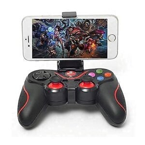 GSH V8 Wireless Bluetooth4.0 Wireless Gaming Controller Joystick Computer Gamepad Controller for PC Windows 7/8/10/Switch/TV Box/Laptop/Smart Phones |Black-red|