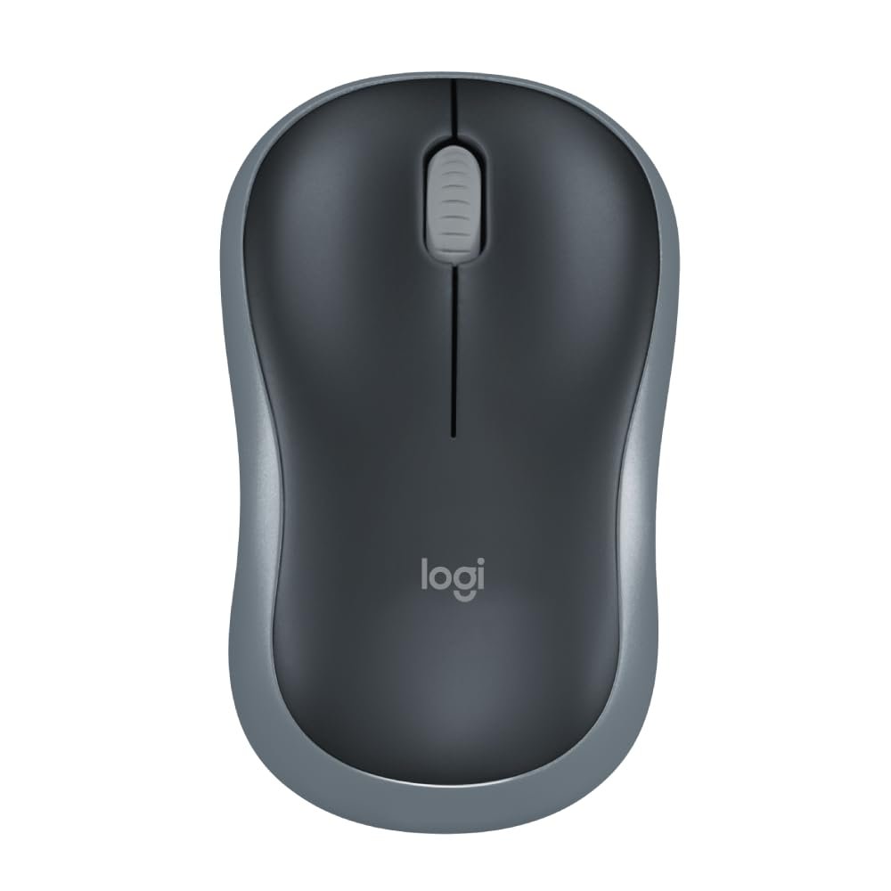 Logitech M186 Wireless Mouse, 2.4GHz with USB Mini Receiver, 3 Years Battery Life, 1000 DPI Optical Tracking, Ambidextrous, Compatible with PC, Mac, Laptop