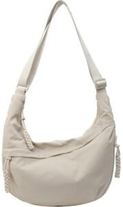 Lyrovo Travel Crossbody Crescent Bags for Women Over Shoulder Purse with Zipper Half Moon Sling Bag & Waist Bag Unisex Chest Bag
