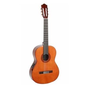 YAMAHA CX40 Classical Electro-Acoustic Guitar with Built-in Pickup & Preamp, Nylon Strings, Meranti Body, Natural Finish, Comfortable Neck for Practice & Performance