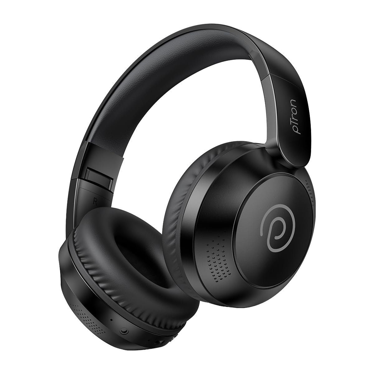 pTron Studio Evo 70hrs Playtime Wireless Over Ear Headphones with HD Mic, Low-Latency Game/Movie/Music Modes, Punchy Bass, BT5.3, Dual Device Pairing, Voice Assistant & Type-C Fast Charging (Black)