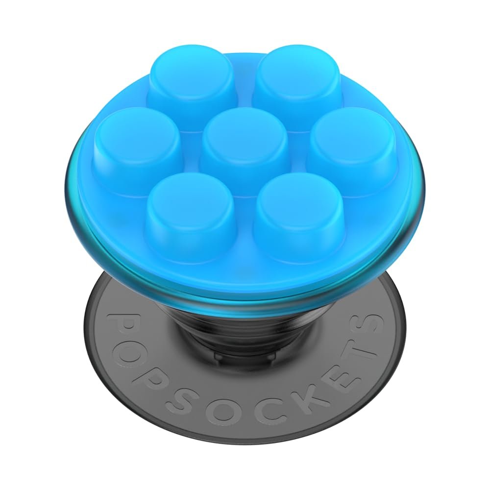 ​​​​PopSockets Phone Grip with Expanding Kickstand, Playfull, Popout- Translucent Popper Electric Blue
