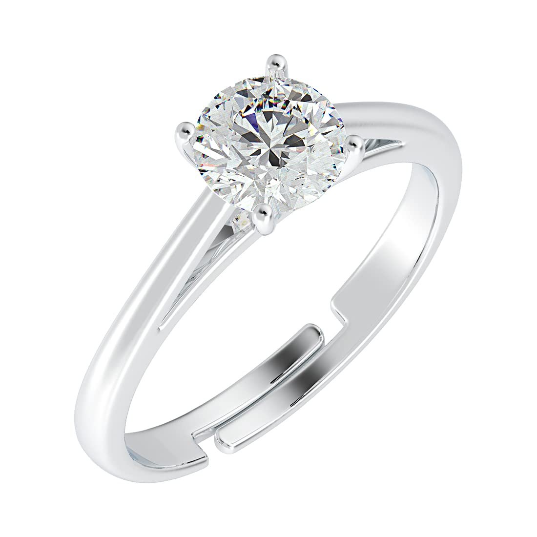 Clara 925 Sterling Silver Franco Adjustable Ring Gift for Women & Girls