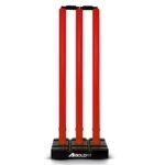 Boldfit Cricket Stumps with Stand Cricket Kit Plastic Wickets for Cricket Standard Wickets for Cricket Ground, Match, Tournament Stump with Stand & Bails-Plastic Wickets Set-Red