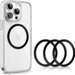 Universal Metal Ring Sticker for Wireless Charging Alignment | Non-Magnetic Metal Ring (No Magnet Inside) | Ultra-Thin 0.4mm | for iPhone, Samsung & Android Phone Covers (3)