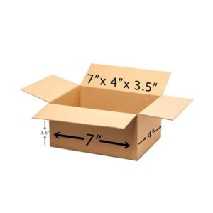BonKaso 3 Ply Corrugated Boxes for Packaging | 7″x4″x3.5″ (Pack of 20) | Brown Cardboard Packing Boxes for Shipping, Moving & Storage | Carton Box for Courier & Goods Transportation
