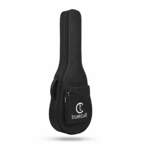 True Cult 38, 39, 40, 41 Inch Acoustic Guitar Bag, 1680D Water Resistant Nylon, 12mm Padded Guitar Case with 2 Accessory Pockets, Adjustable Backpack Straps, Heavy Duty Guitar Cover, Black