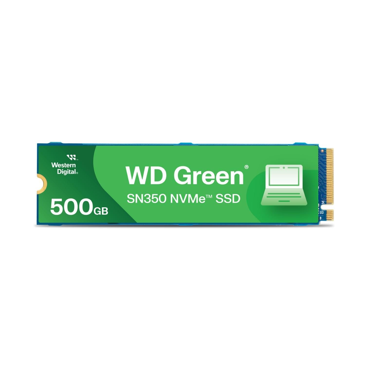 Western Digital WD Green SN350 NVMe 500GB, Upto 2400MB/s, 3 Y Warranty, PCIe Gen 3 NVMe M.2 (2280), Internal Solid State Drive (SSD) (WDS500G2G0C)