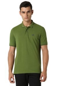 Van Heusen Men’s Cotton Solid Regular Fit Collar Polo T-Shirt