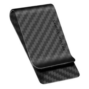MONOCARBON Genuine Carbon Fiber Money Clips Credit Card Holder with Constellation for Minimalist Money Clips Front Pocket