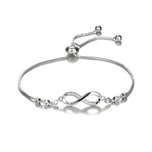 Shining Diva Fashion Latest Stylish Crystal Charm Bracelet for Women and Girls