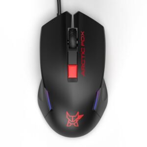 Arctic Fox Wired USB Gaming Mouse with Breathing Lights and DPI Upto 3600 (Charcoal Black)