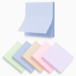 Macaron Sticky Notes – 400 Sheets, Strong Adhesive, Self-Stick, Vibrant Multi-Color, Ideal for Notes, Organization, and Reminders, 7.6 cm x 7.6 cm