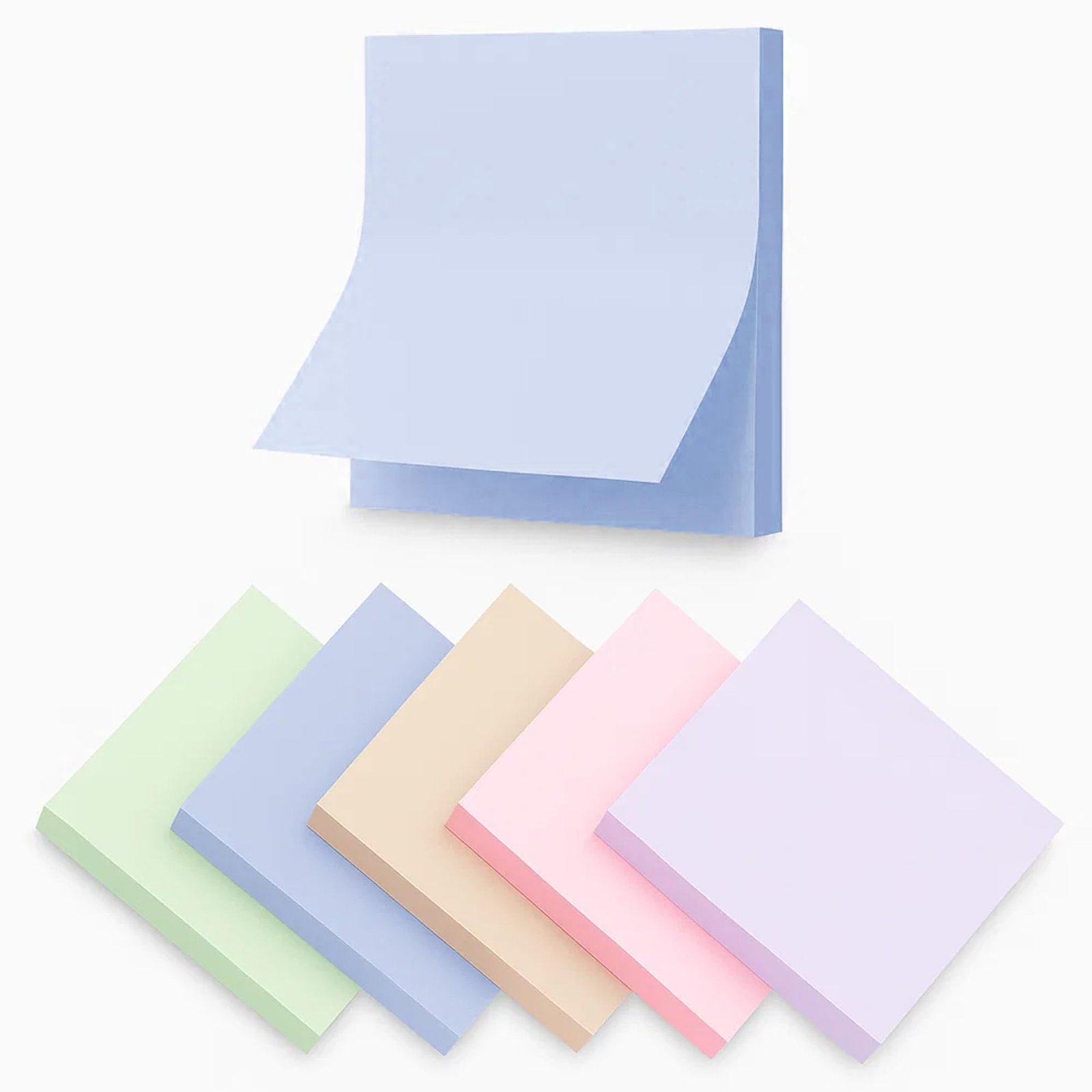 Macaron Sticky Notes – 400 Sheets, Strong Adhesive, Self-Stick, Vibrant Multi-Color, Ideal for Notes, Organization, and Reminders, 7.6 cm x 7.6 cm