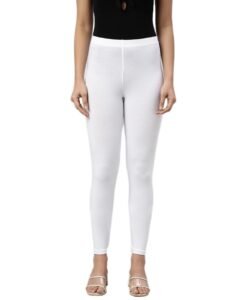 GO COLORS Soft Cotton Stretch Ankle Length Leggings for Women | Breathable