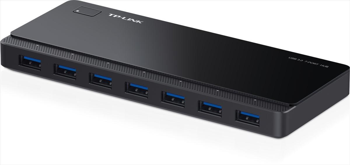 TP-Link Powered USB Hub with 7 Data Smart Charging USB 3.0 Ports, Compatible with Windows, Mac OS X and Linux Systems, 5V/1.5A Power Output (UH700)