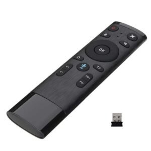 VTINVAN S5 Voice Remote, 2.4G Wireless Infrared Remote Control with 6 Axis Gyroscope and IR Learning, Air Fly Mouse with Voice Input for Original Android TV Box/Android TV/PC/Smart TV
