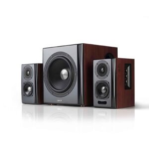 Edifier S350DB Bookshelf Speaker and Subwoofer 2.1 Speaker System Bluetooth v5.1 aptX Wireless Sound for Computer Rooms, Living Rooms and Dens