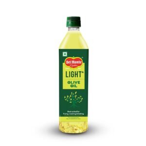 Del Monte Light Olive Oil (Imported) 1L PET Bottle | Extra Light in Flavour & Aroma | Ideal for Everyday Indian Cooking – Deep Frying, Curries, Roasting & Sauteing | High MUFA & Rich in Antioxidants