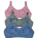 Women’s Cotton Full Coverage Non-Padded Wirefree T-Shirt Bra Combo