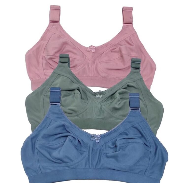 Women’s Cotton Full Coverage Non-Padded Wirefree T-Shirt Bra Combo