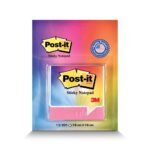 3M Post-it Sticky Note Cube, 200 Sheets (4 Colors x 50 Sheets) | 3″ x 3″ | Notes, reminders, study, school and organizing | Multicolor