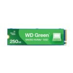 Western Digital WD Green SN350 NVMe 250GB, Upto 2400MB/s, 3 Y Warranty, PCIe Gen 3 NVMe M.2 (2280), Internal Solid State Drive (SSD) (WDS250G2G0C), Green