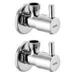 ALTON ALT2025, Brass Angle Valve With Wall Flange, Chrome (2-Piece Set)