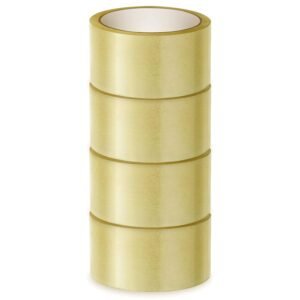 AIPL BOPP Packaging Clear Tape – 72MM x 50 Meter| Pack of 4 | for Packaging Decorating and DIY works
