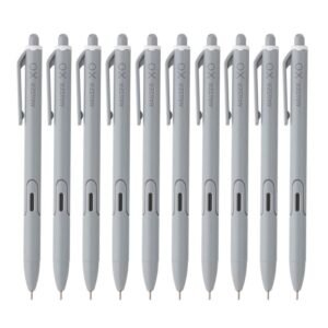 Hauser XO RT Retractable Ball Pen | Sleek Body & Minimalistic Design | Matt Finish & Solid Body Type | Low Viscosity Ink With Ultra Durable Tip | Black Ink, Set Of 10
