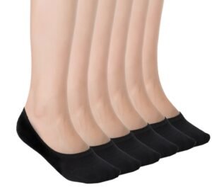 Women’s Casual No Show Socks Athletic Cotton Liner Socks Thin Low Cut Anti-Slip Socks 6 Pairs