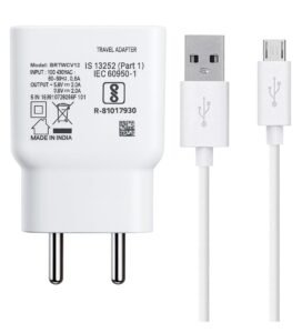 Fast Charger Compatible for Vivo Y12, Y15, Y21,Y71, Y21, bArrett Original Adapter Like Wall Charger | Android USB Charger with 1 Meter Micro USB Fast Charging Data Sync Cable (2.4 Amp, White)