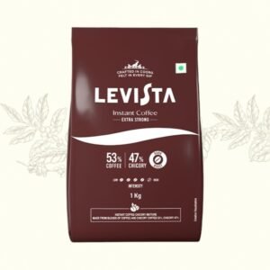 Levista Extra Strong Instant Coffee (Pouch) (1 Kg) | Strong Blend of 53% Coffee & 47% Chicory| Caffeine Coffee with Rich Bold Flavour for an Energising Experience