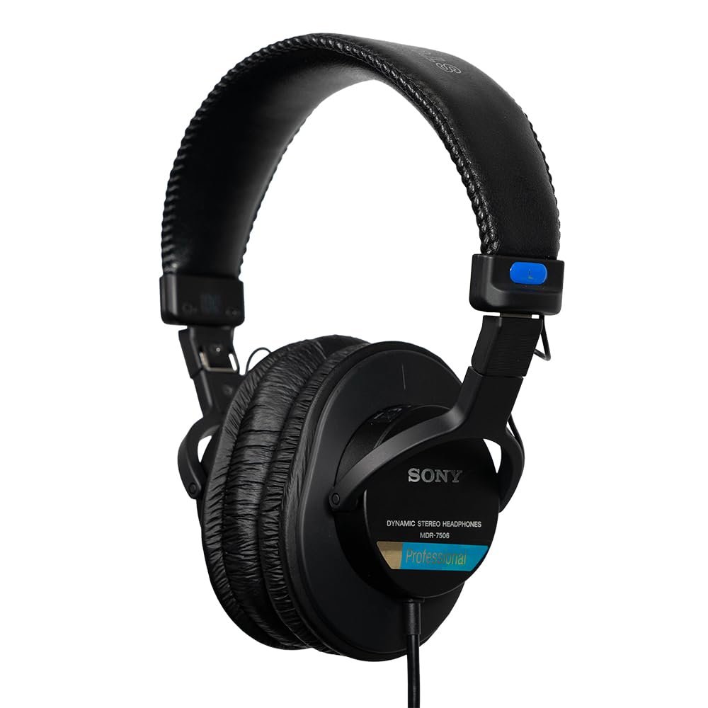 Sony MDR-7506 Professional Wired On Ear Headphones (Best Compatible with Professional Cinema Line Camera) – Black