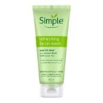 Simple Kind to Skin Refreshing Facial Wash | 100% Soap-Free Gentle Cleanser with Vitamin E & Glycerin | for All Skin Types | Perfect for Sensitive Skin, 100ml