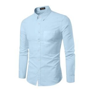 MILDIN Men’s Premium Cotton Full Sleeve Shirt | Formal & Casual Wear |Soft Breathable Fabric | Regular Fit | Office, Business