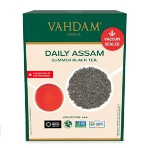VAHDAM, Assam Black Tea Leaves (500 g) 250+ Cups | High Caffeine, Non-GMO, Gluten-Free | STRONG, MALTY & RICH | Pure Unblended Single Origin Black Loose Leaf Tea | Vacuum Sealed