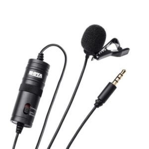 BOYA ByM1 Auxiliary Omnidirectional Lavalier Condenser Microphone with 20ft Audio Cable (Black)