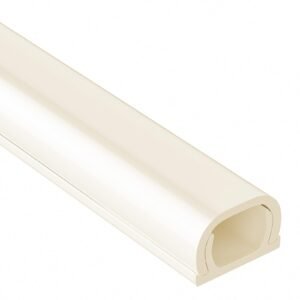 Wall Cord Hider – On-Wall Cable Cover – Mini Size for Hiding a Cable Concealer, Paintable Cord Hider for Speaker Wire, Ethernet Cable – 8X L15.7in W0.5in H0.35in, Total 125in, CMC-06 Beige