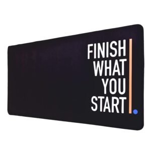 Seagull flight of fashion Large Extended Mouse Pad XXL with Non-Slip Rubber Base, Stitched Edge Mouse Mat for Laptop, Computer & Desk – 60 x 30 x 0.2 cm – Finish What You Start Quote