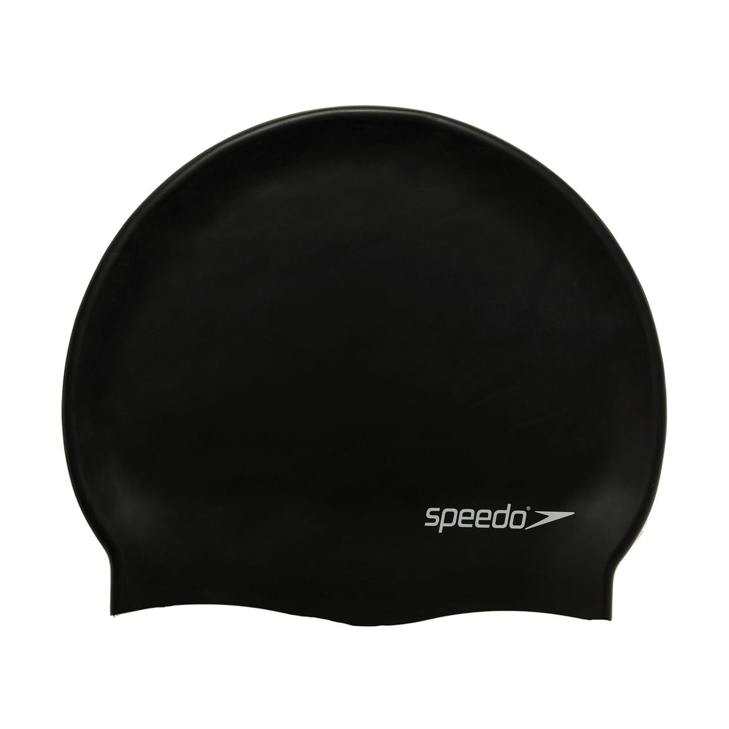 Speedo Unisex Flat Silicone Swim Cap for Men and Women – Black