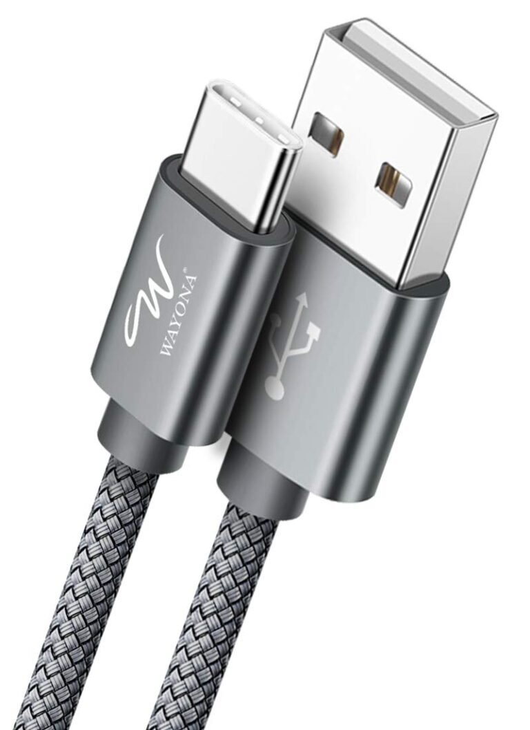 Wayona USB Type C 6FT 2Meter Charger Cable Fast Charging USB C Cable Compatible for Samsung Galaxy S26 Ultra iPhone 17 16 15 Pro,S20,MI,Vivo (6 FT Pack of 1, Grey)