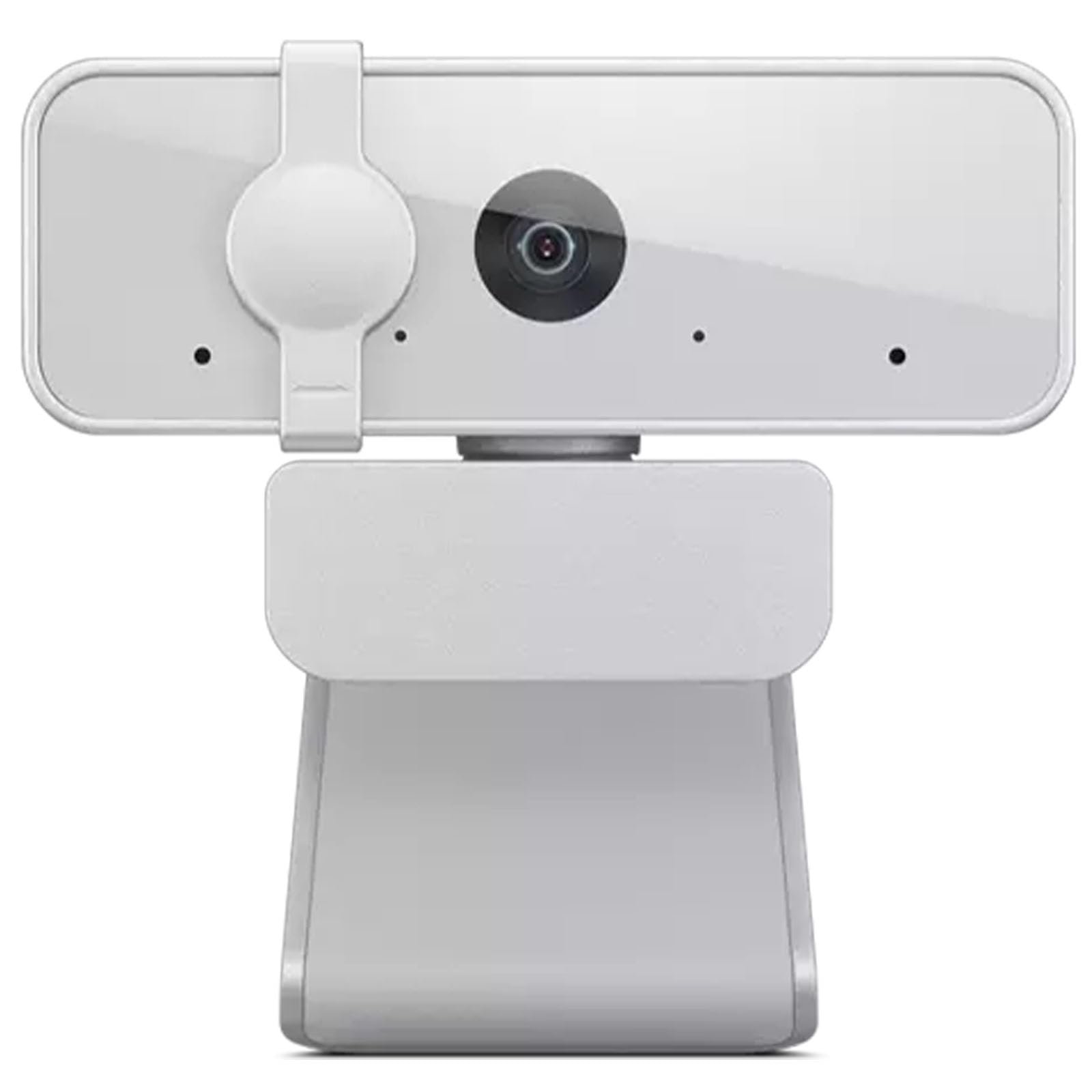 Lenovo 300 FHD Webcam with Full Stereo Dual Built-in Mics | FHD 1080P 2.1 Megapixel CMOS Camera with USB |Ultra-Wide 95° Lens, 4X Digital Zoom | 360 Rotation | Flexible Mount | Cloud Grey