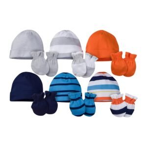 ONESIES Brand Baby Cap and Mitten Set 12-Piece 100% Cotton Newborn