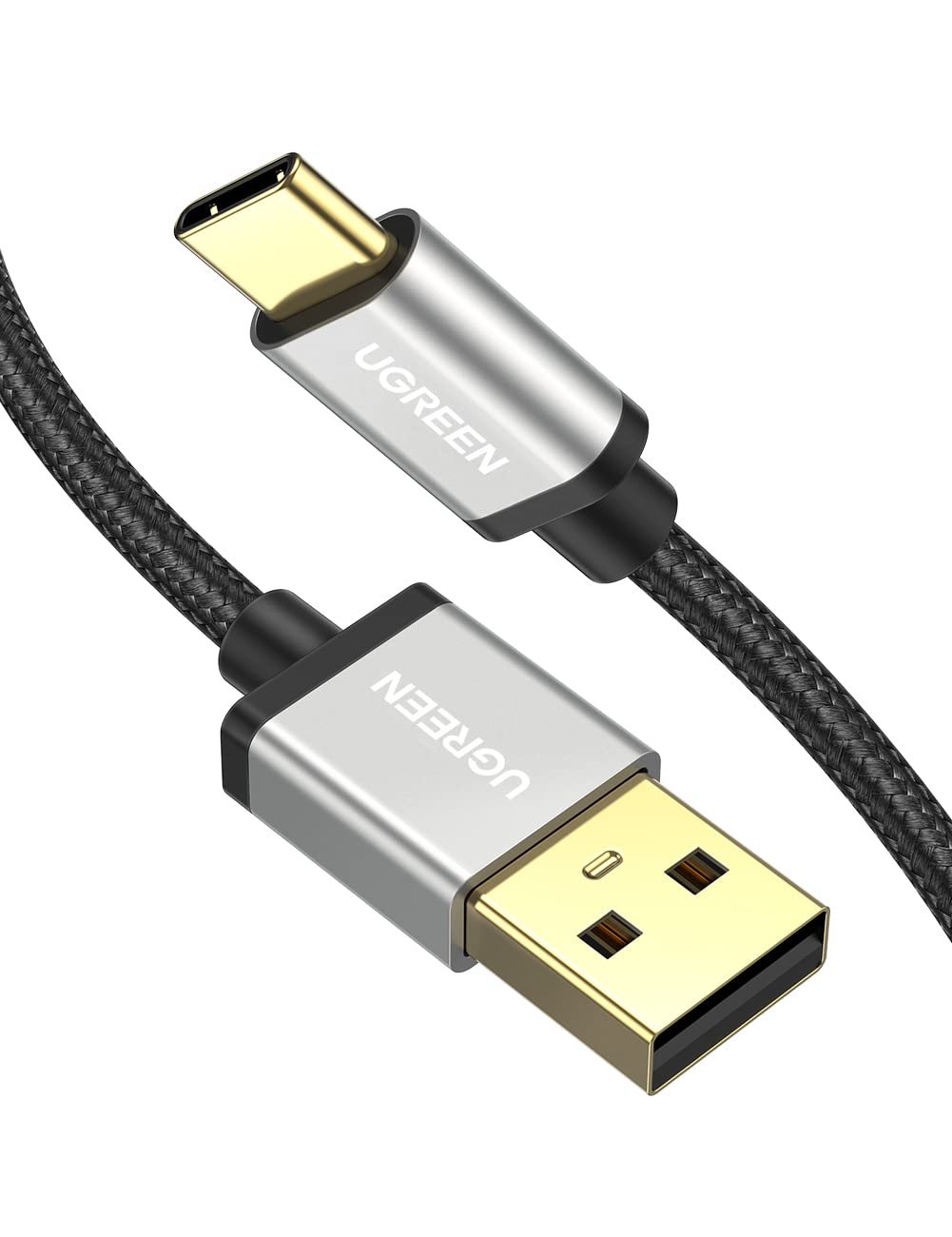 UGREEN USB A to USB C Cable Nylon Braided Charging Cord Gold-plated, 1M