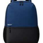 Wesley Milestone 2.0 Casual Waterproof Laptop Backpack/Office Bag/School Bag/College Bag/Travel Backpack (Dimensions:13×18 inches) (Compatible with 39.62cm(15.6inch laptop) 30 L (Blue & black)