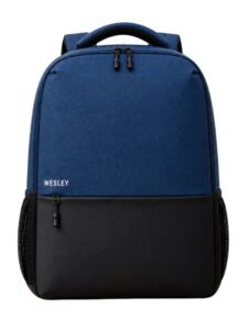 Wesley Milestone 2.0 Casual Waterproof Laptop Backpack/Office Bag/School Bag/College Bag/Travel Backpack (Dimensions:13×18 inches) (Compatible with 39.62cm(15.6inch laptop) 30 L (Blue & black)