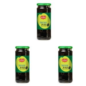 Del Monte Black Sliced Olives 450g l Imported from Spain | 100% Natural & Evenly Cut | Suitable for Pizza, Pasta Topping, Garnishing Salad, Wraps | Source of Fibre, Gluten Free, No Added Preservatives